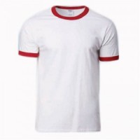 SKT021 MY-PrintLF custom-made short-sleeved round collar t-shirt for men and women Joker cotton T-shirt T-shirt manufacturer T-shirt designs contrast collar and sleeve back view